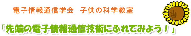 �d�q���ʐM�w��̉Ȋw���� �u��[�̓d�q���ʐM�Z�p�ɂӂ�悤�v 
