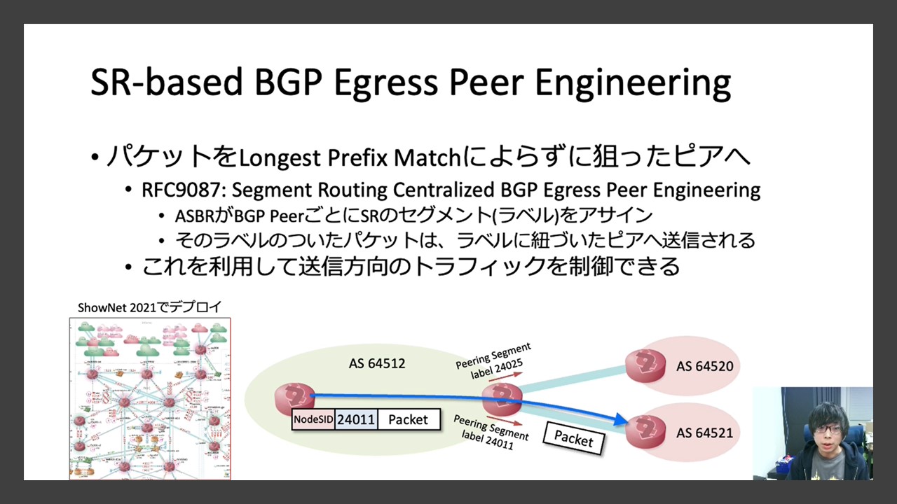 SR BGP-EPEを用いたレイテンシ計測