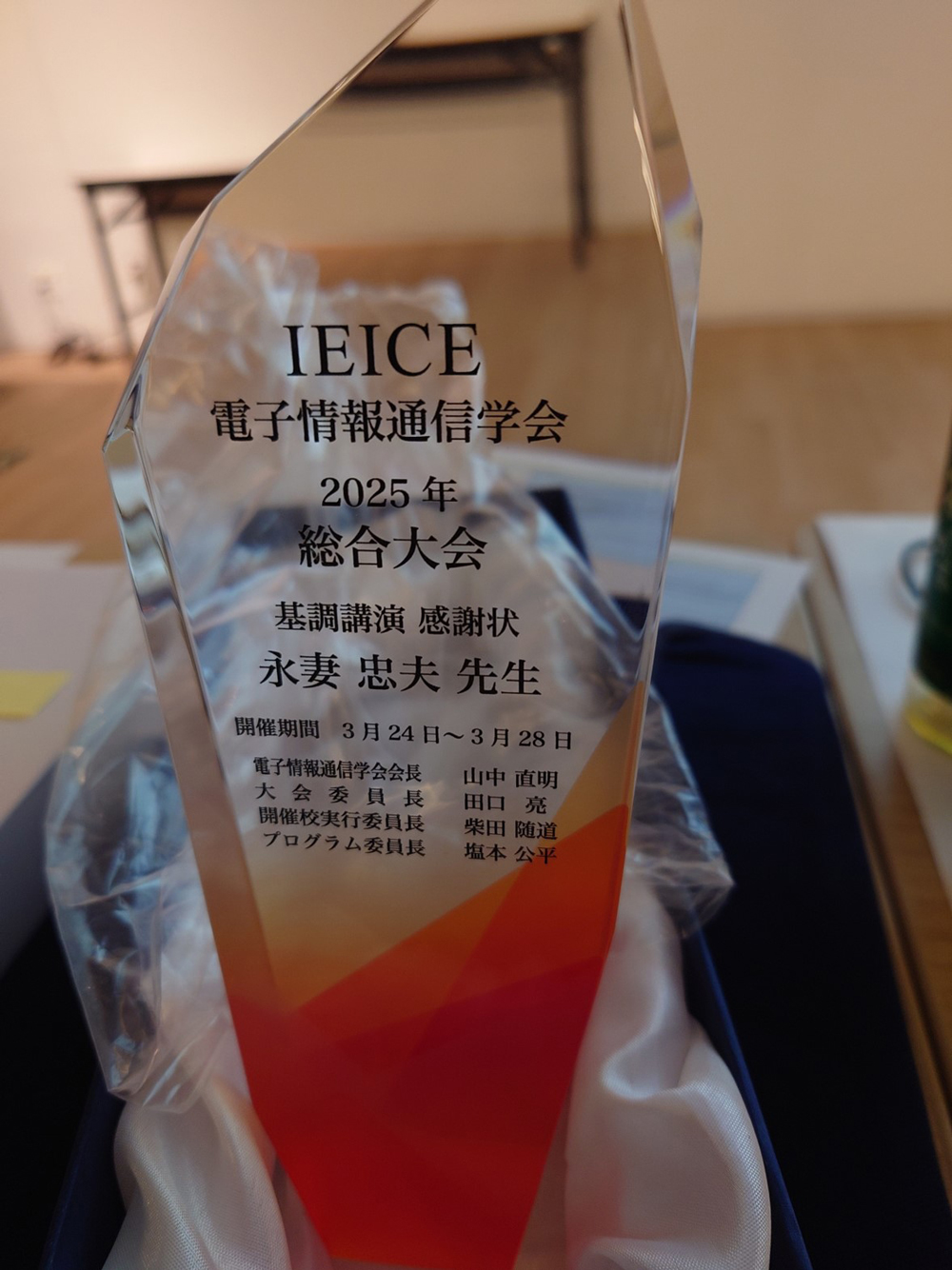 永妻先生によるプレナリー
