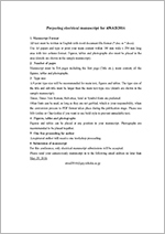 Instruction of Camera Ready Manuscript